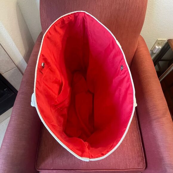 Canvas Jute Beach Travel Vacay Summer Tote Big Vacation Bag - Picture 5 of 9